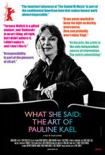 Watch What She Said: The Art of Pauline Kael Soap2day